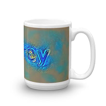 Load image into Gallery viewer, Jeffrey Mug Night Surfing 15oz left view