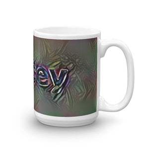 Stacey Mug Dark Rainbow 15oz left view