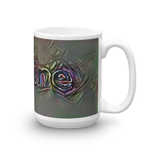 Nadine Mug Dark Rainbow 15oz left view
