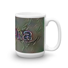 Load image into Gallery viewer, Serena Mug Dark Rainbow 15oz left view