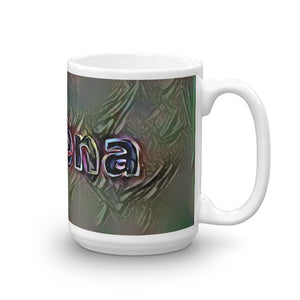 Serena Mug Dark Rainbow 15oz left view