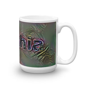 Cynthia Mug Dark Rainbow 15oz left view