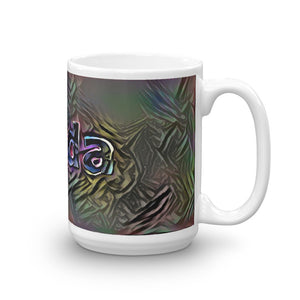 Linda Mug Dark Rainbow 15oz left view