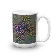 Load image into Gallery viewer, Emilia Mug Dark Rainbow 15oz left view