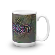 Load image into Gallery viewer, Madison Mug Dark Rainbow 15oz left view