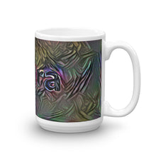 Load image into Gallery viewer, Laura Mug Dark Rainbow 15oz left view