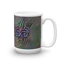 Load image into Gallery viewer, Teresa Mug Dark Rainbow 15oz left view