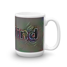Load image into Gallery viewer, Rosalind Mug Dark Rainbow 15oz left view