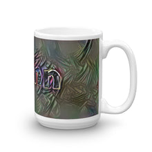 Load image into Gallery viewer, Glenn Mug Dark Rainbow 15oz left view