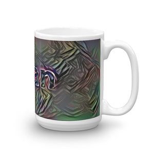 Titan Mug Dark Rainbow 15oz left view