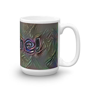 Rachel Mug Dark Rainbow 15oz left view