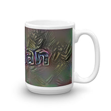 Load image into Gallery viewer, Megan Mug Dark Rainbow 15oz left view