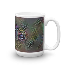 Load image into Gallery viewer, Maria Mug Dark Rainbow 15oz left view