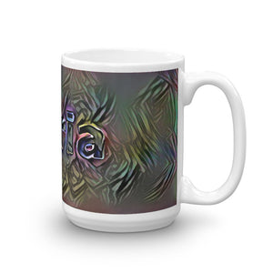 Maria Mug Dark Rainbow 15oz left view