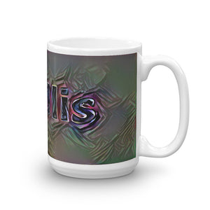 Phyllis Mug Dark Rainbow 15oz left view