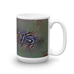Glenys Mug Dark Rainbow 15oz left view