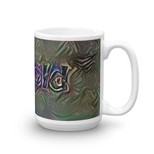 Load image into Gallery viewer, Harold Mug Dark Rainbow 15oz left view
