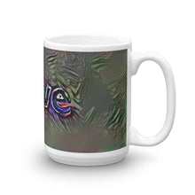 Load image into Gallery viewer, Olive Mug Dark Rainbow 15oz left view