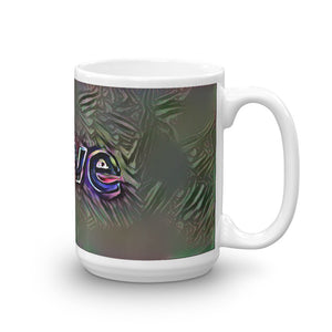 Olive Mug Dark Rainbow 15oz left view