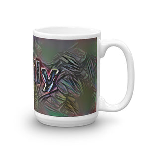 Emily Mug Dark Rainbow 15oz left view