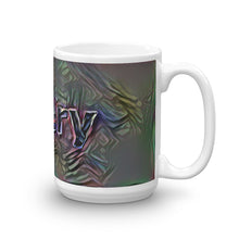 Load image into Gallery viewer, Avery Mug Dark Rainbow 15oz left view