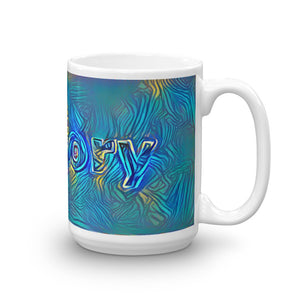 Marjory Mug Night Surfing 15oz left view