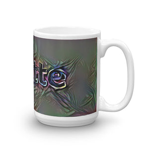 Yvette Mug Dark Rainbow 15oz left view