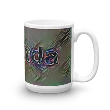 Load image into Gallery viewer, Amanda Mug Dark Rainbow 15oz left view