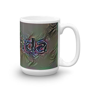 Amanda Mug Dark Rainbow 15oz left view