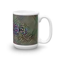 Load image into Gallery viewer, Janice Mug Dark Rainbow 15oz left view