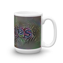 Load image into Gallery viewer, Charles Mug Dark Rainbow 15oz left view