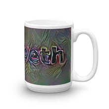 Load image into Gallery viewer, Elizabeth Mug Dark Rainbow 15oz left view