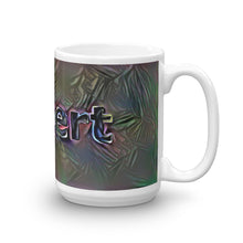 Load image into Gallery viewer, Robert Mug Dark Rainbow 15oz left view