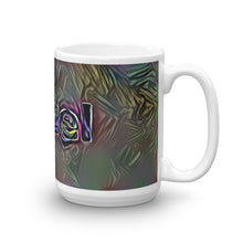 Load image into Gallery viewer, Hazel Mug Dark Rainbow 15oz left view