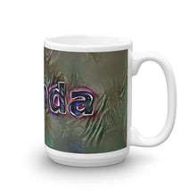 Load image into Gallery viewer, Brenda Mug Dark Rainbow 15oz left view