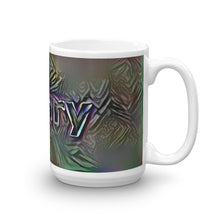 Load image into Gallery viewer, Hilary Mug Dark Rainbow 15oz left view