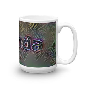 Belinda Mug Dark Rainbow 15oz left view