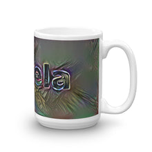Load image into Gallery viewer, Angela Mug Dark Rainbow 15oz left view