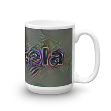 Load image into Gallery viewer, Michaela Mug Dark Rainbow 15oz left view