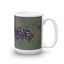 Load image into Gallery viewer, Simone Mug Dark Rainbow 15oz left view