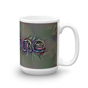 Simone Mug Dark Rainbow 15oz left view