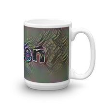 Load image into Gallery viewer, Aileen Mug Dark Rainbow 15oz left view