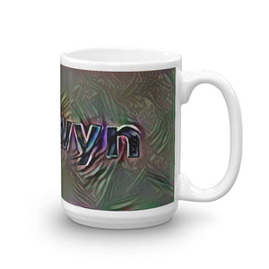Raewyn Mug Dark Rainbow 15oz left view