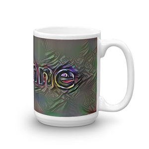 Yvonne Mug Dark Rainbow 15oz left view