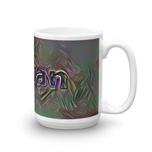 Load image into Gallery viewer, Darian Mug Dark Rainbow 15oz left view