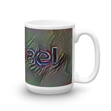 Load image into Gallery viewer, Rachael Mug Dark Rainbow 15oz left view