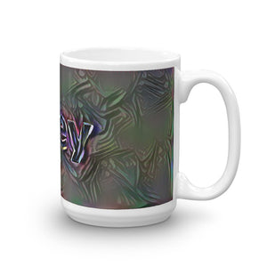 Zoey Mug Dark Rainbow 15oz left view