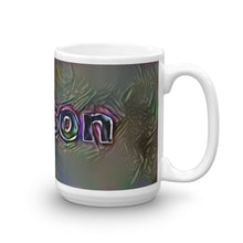 Load image into Gallery viewer, Jaxson Mug Dark Rainbow 15oz left view