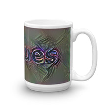 Load image into Gallery viewer, Jacques Mug Dark Rainbow 15oz left view
