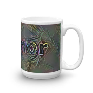 Eleanor Mug Dark Rainbow 15oz left view